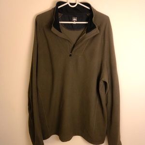 REI XL Olive 1/4 Zipper Fleece